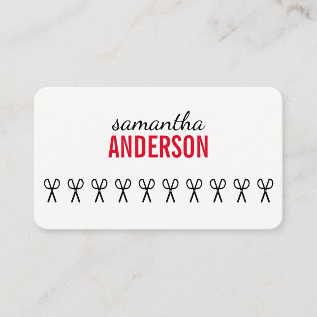 Tarjeta De Citas Hair Stylist (Anverso)