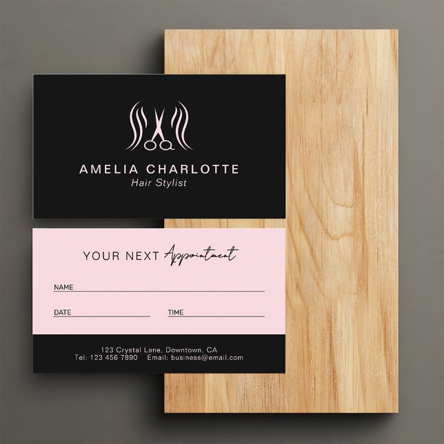Tarjeta De Citas Hair Stylist Appointment Card | Stylists Booking (Subido por el creador)