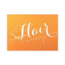 Hairstylist Makeup Salon Moda Naranja Tijeras de o