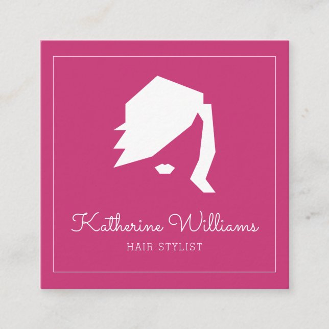 Tarjeta De Citas Hairstylist Moderno Con Nombramiento (Anverso)