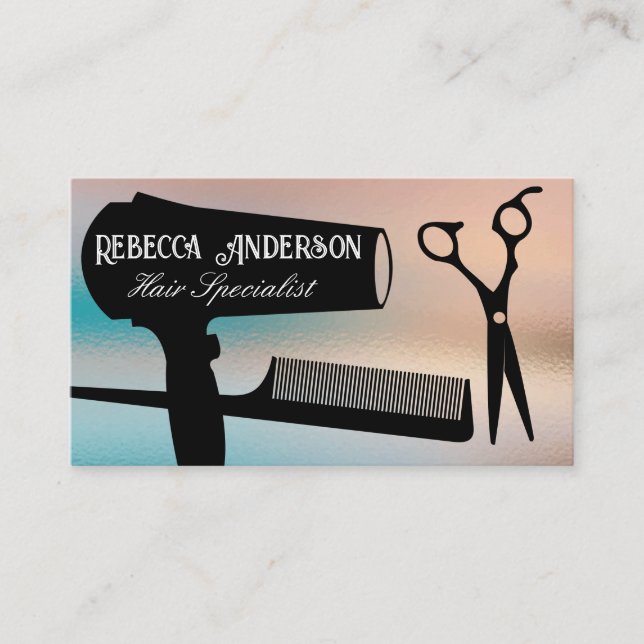 Tarjeta De Citas Herramientas de corte de pelo | Salón (Anverso)