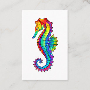 Tarjeta De Citas Hipoahoría marino poligonal arcoiris