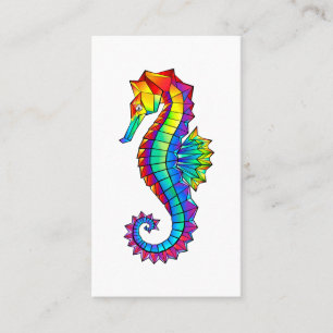 Tarjeta De Citas Hipoahoría marino poligonal arcoiris