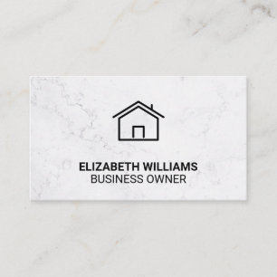 Tarjeta De Citas Icono de inicio   Mármol blanco