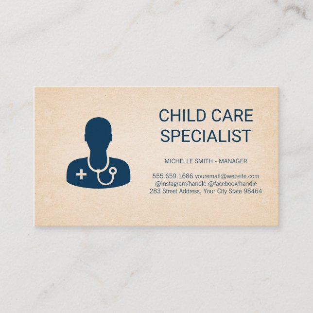 Tarjeta De Citas Icono de profesional médico (Anverso)