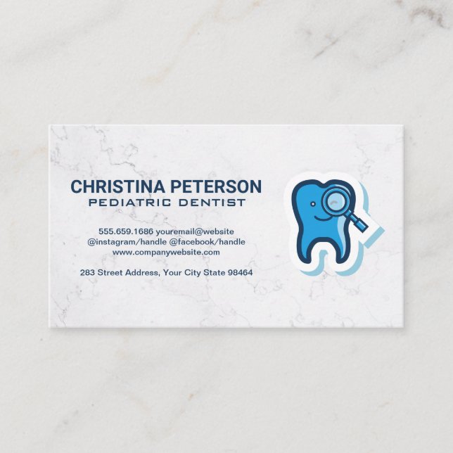 Tarjeta De Citas Icono dental (Anverso)