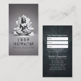 Tarjeta De Citas Instructor de Meditación de Yoga Maestro de Reiki