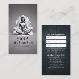 Tarjeta De Citas Instructor de Meditación de Yoga Maestro de Reiki 