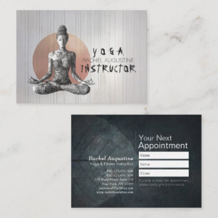 Tarjeta De Citas Instructor de Meditación de Yoga Reiki Master Lotu