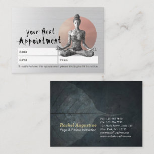 Tarjeta De Citas Instructor de Meditación de Yoga Reiki Master Lotu