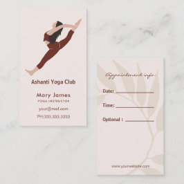 Tarjeta De Citas Instructora de Yoga Terracota Bohemio Terroso