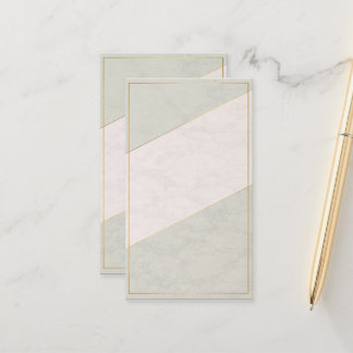 Tarjeta De Citas Ivory Marble Blank Appointment Card – Gold Accent