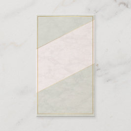 Tarjeta De Citas Ivory Marble Blank Appointment Card – Gold Accent