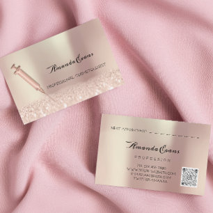 Tarjeta De Citas Jeringa Rosa B12 Inyecciones de Botox Cosmetólogo