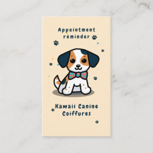 Tarjeta De Citas Kawaii Paws Chibi perro grooming