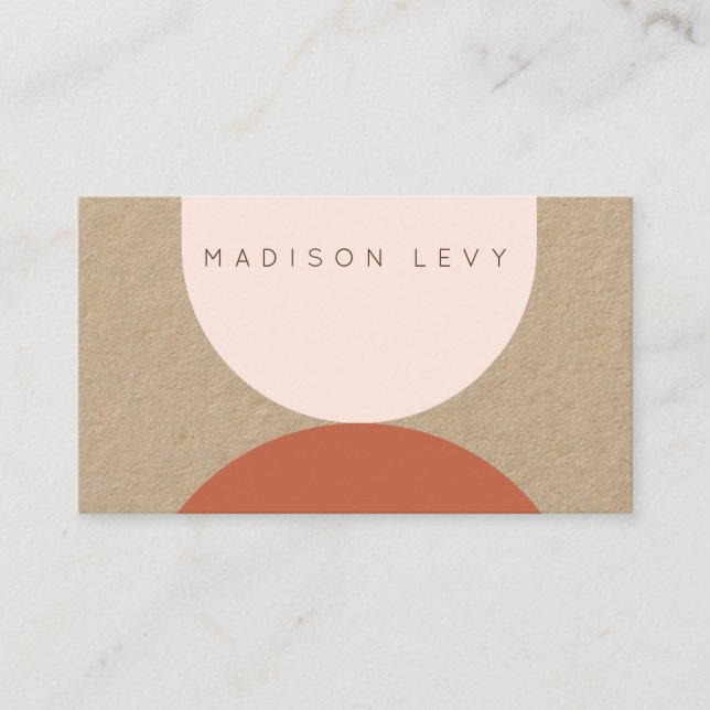 Tarjeta De Citas Kraft Modern Resumen de negocios de artistas (Anverso)