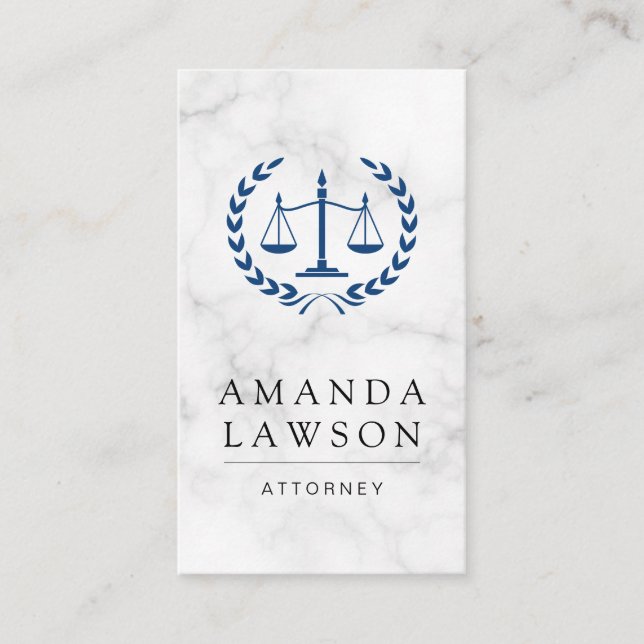 Tarjeta De Citas La ley de Marble de la Justicia (Anverso)