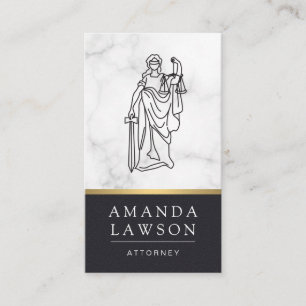 Tarjeta De Citas Lady Justice   Abogado   Ley