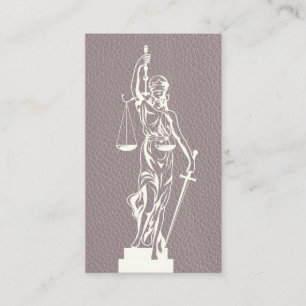 Tarjeta De Citas Lady Justice Law   Textura de cuero
