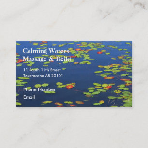 Tarjeta De Citas Lago azul con los cojines de lirio
