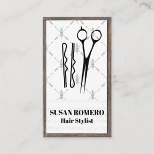 Tarjeta De Citas Lágrimas y piñones de pelo Wood Trim Boho Style