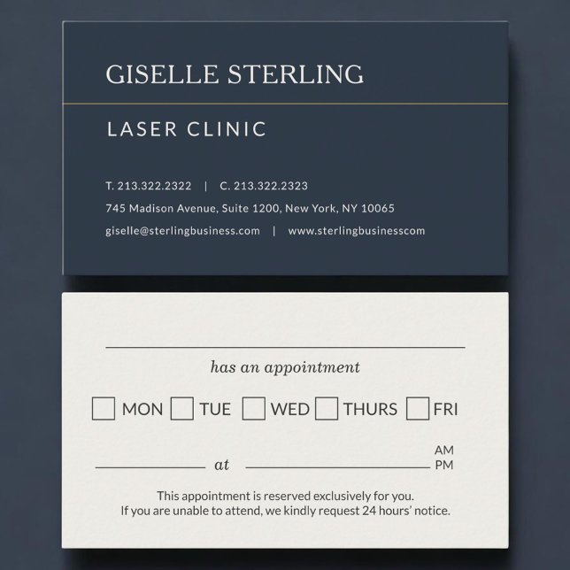 Tarjeta De Citas Laser Clinic Office Appointment Reminder (Subido por el creador)