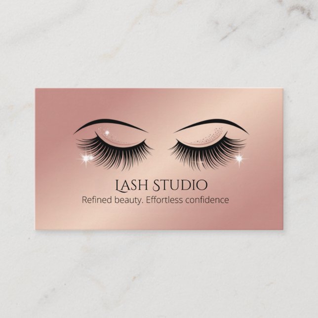 Tarjeta De Citas Lash Appointment Card Elegant Design (Anverso)