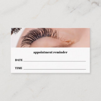 Tarjeta De Citas Lash Extensions Salon Appointment Card