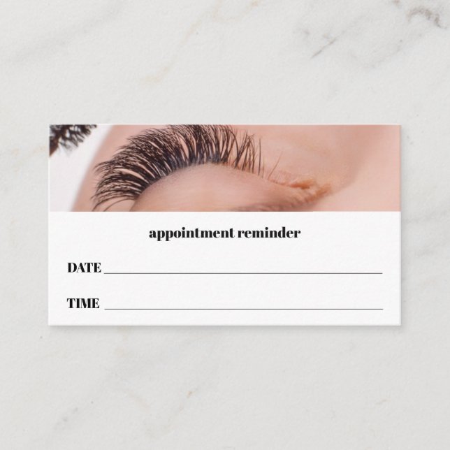 Tarjeta De Citas Lash Extensions Salon Appointment Card (Anverso)