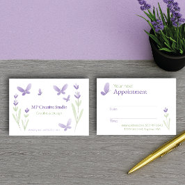 Tarjeta De Citas Lavender Business Branding