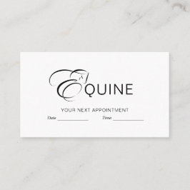 Tarjeta De Citas Letra monograma E caballo