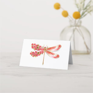 Tarjeta De Citas Libélula de flor con sakura de joyería