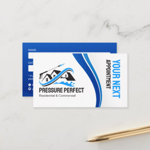 Tarjeta De Citas Limpieza a Presión Profesional y Limpieza con Pote