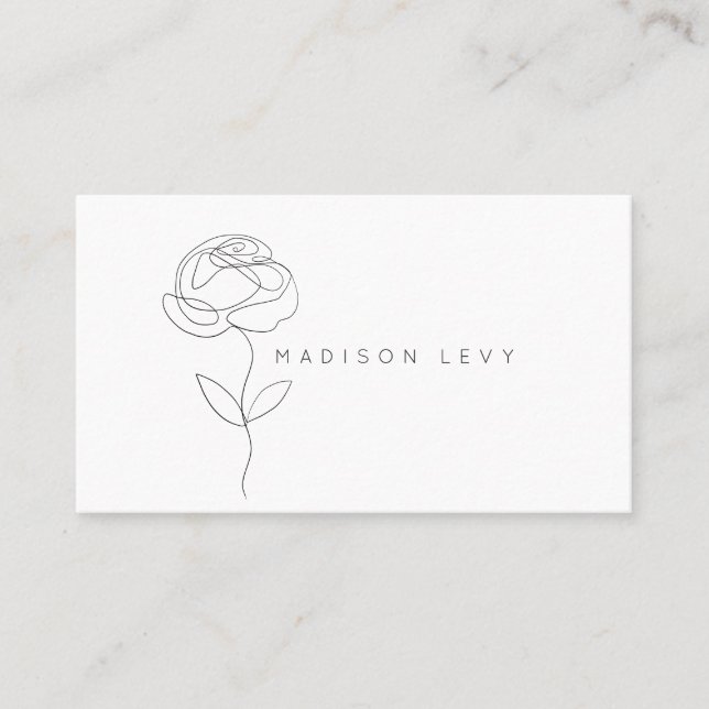 Tarjeta De Citas Line Art Ink Modern Native Artisan Business (Anverso)