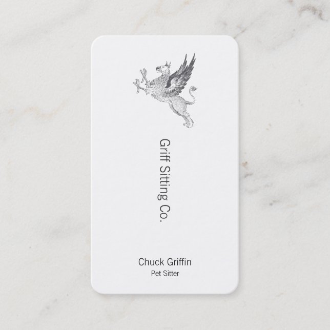 Tarjeta De Citas Línea arte del grifo de la prensa de la letra del (Anverso)