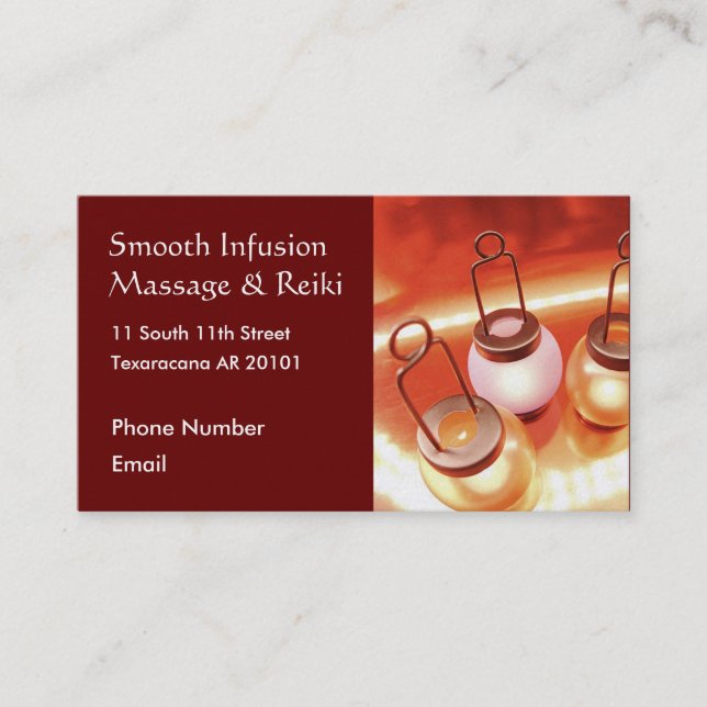 Tarjeta De Citas Linternas con las velas (Anverso)