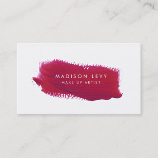 Tarjeta De Citas Lipstick Swatch Make Up Artists Business Cards