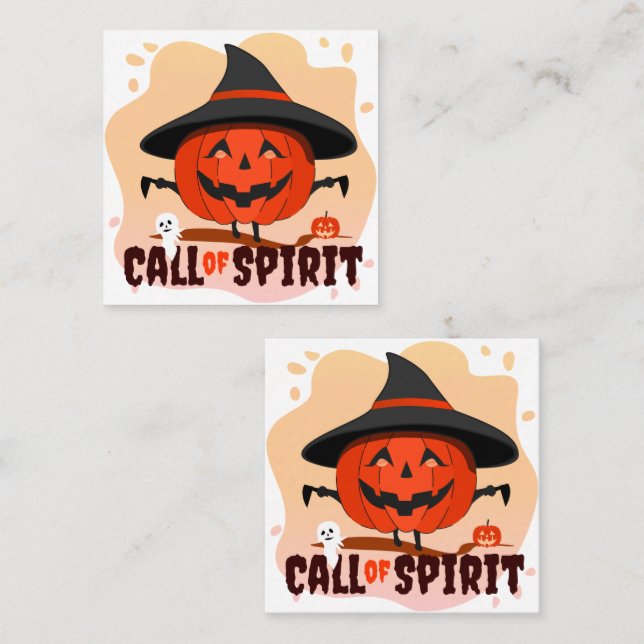 Tarjeta De Citas Llamado de Espíritu de Halloween (Anverso / Reverso)