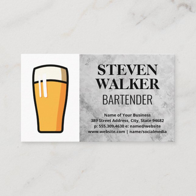 Tarjeta De Citas Logo de Beer Glass (Anverso)