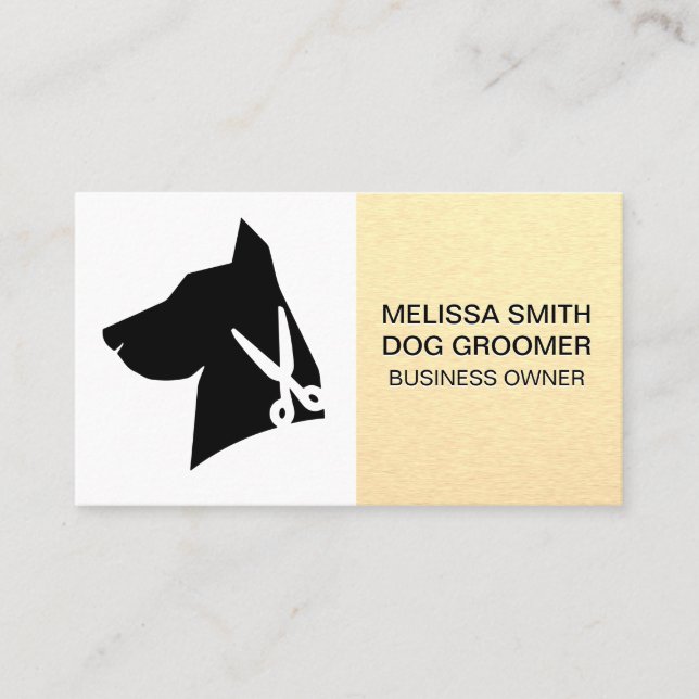 Tarjeta De Citas Logo de Dog Groomer (Anverso)