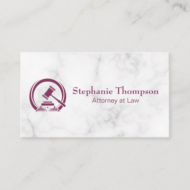 Tarjeta De Citas Logo de Gavel | Ley y orden (Anverso)