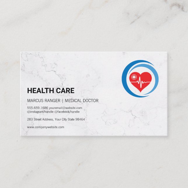 Tarjeta De Citas Logo de Health Care | Profesionales médicos (Anverso)