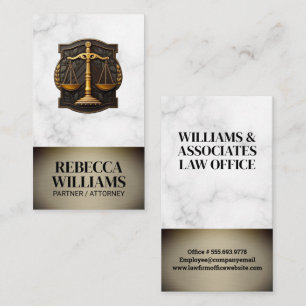 Tarjeta De Citas Logo de Justice Scales Court Ley