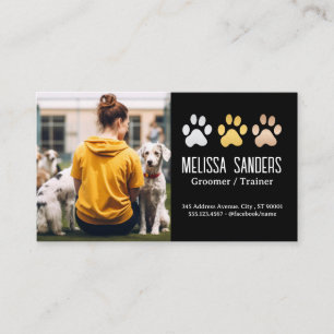 Tarjeta De Citas Logo de Perro Paws Perros de entrenamiento para