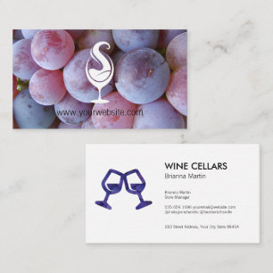 Tarjeta De Citas Logo de Wine Glass Pour Uvas