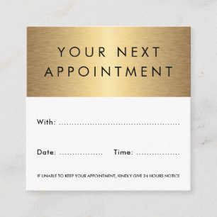 Tarjeta De Citas Logo del personalizado negro blanco gradiente dora