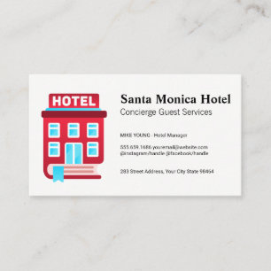 Tarjeta De Citas Logotipo de Hotel Book Guide