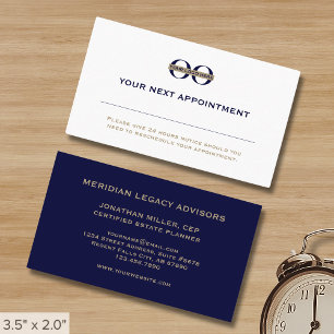 Tarjeta De Citas Logotipo de la compañía minimalista