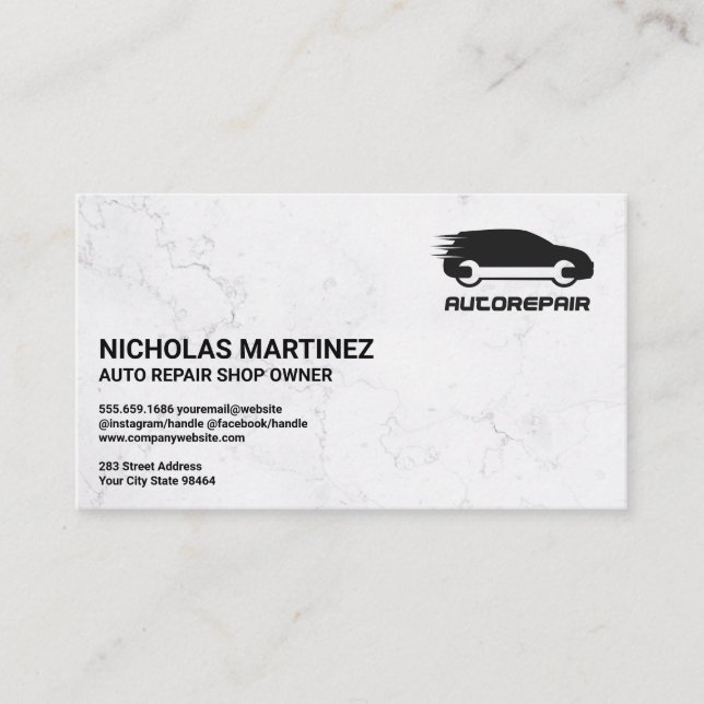 Tarjeta De Citas Logotipo de paro automático del coche (Anverso)
