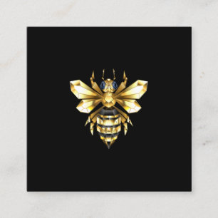 Tarjeta De Citas Logotipo de Relieve metalizado dorado falso poligo